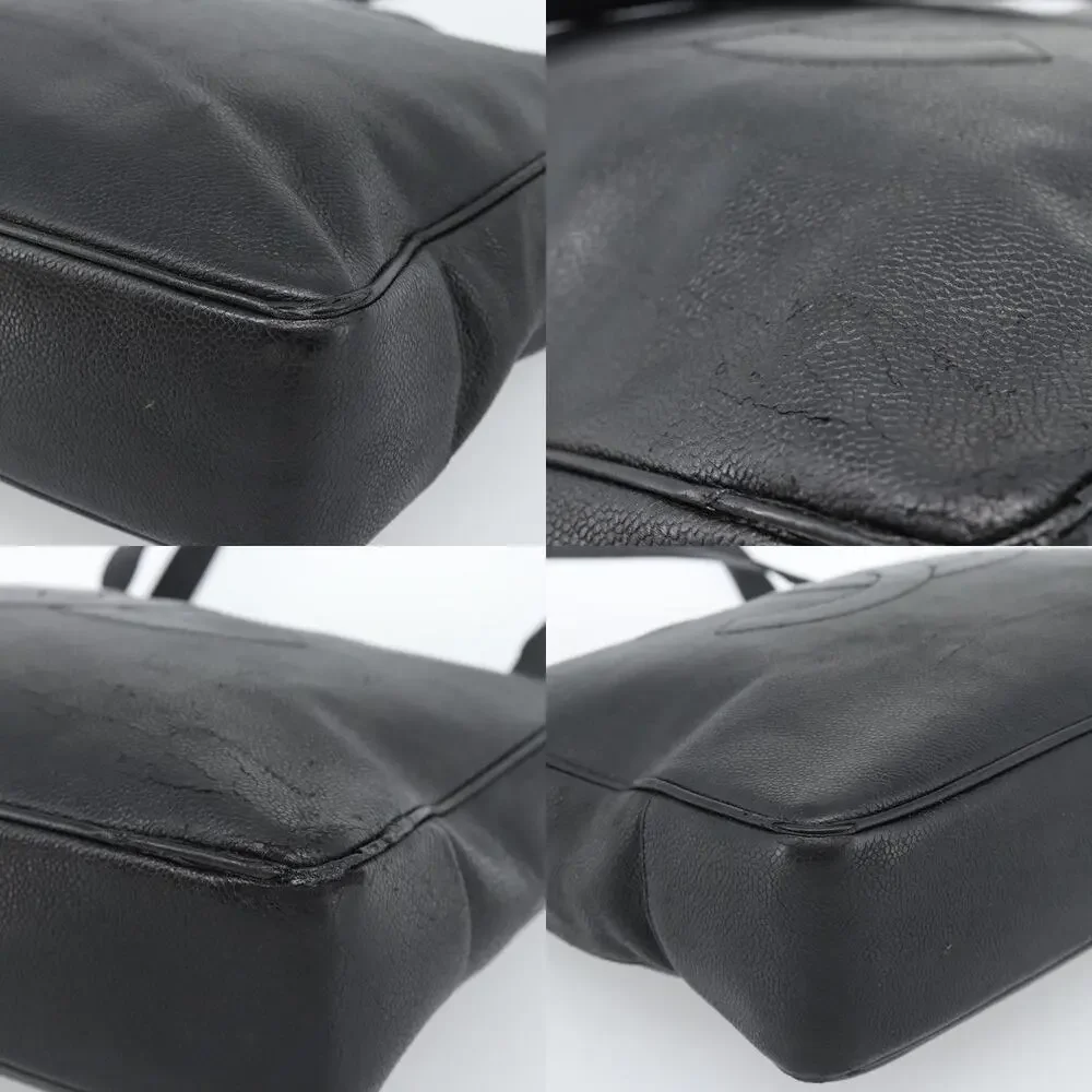 Chanel Caviar CC Logo Tote Black